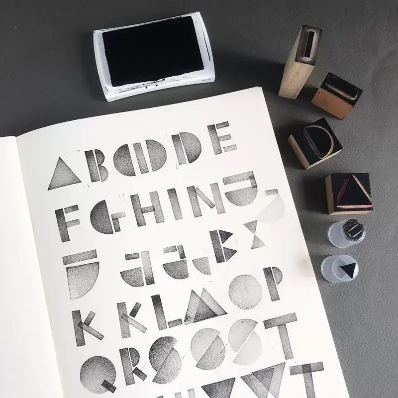 Stamped alphabets