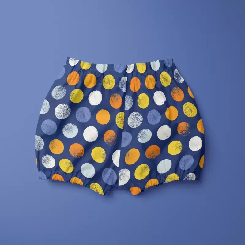 Big polka harem shorts dark