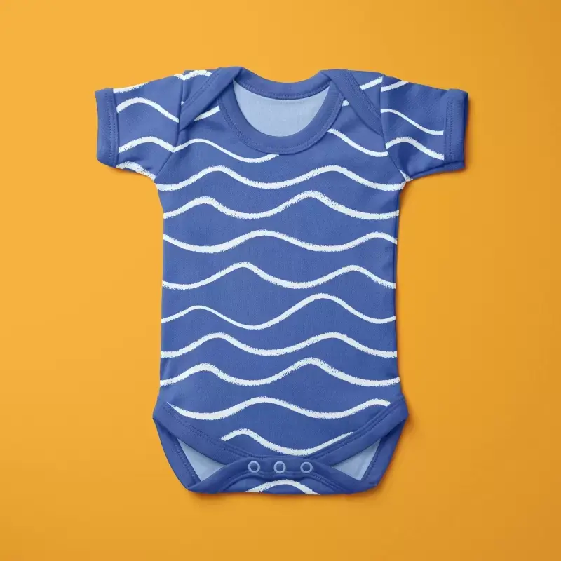 Crayon waves onesie