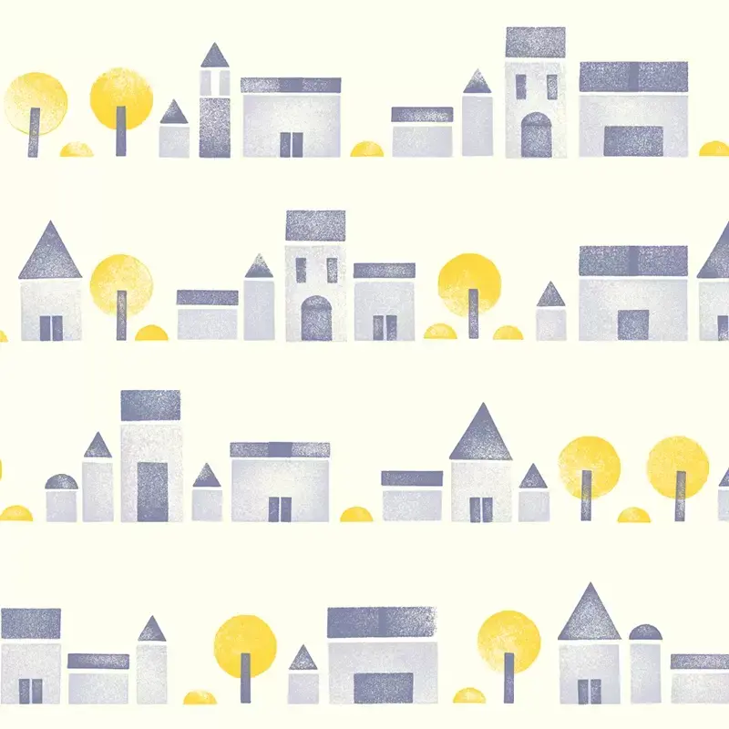 Buildings pattern in pale yellow
