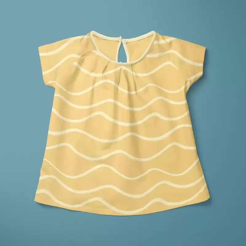 Crayon wave sand summer blouse