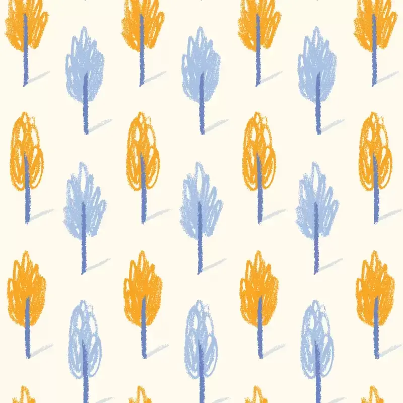 Trees pattern in cream