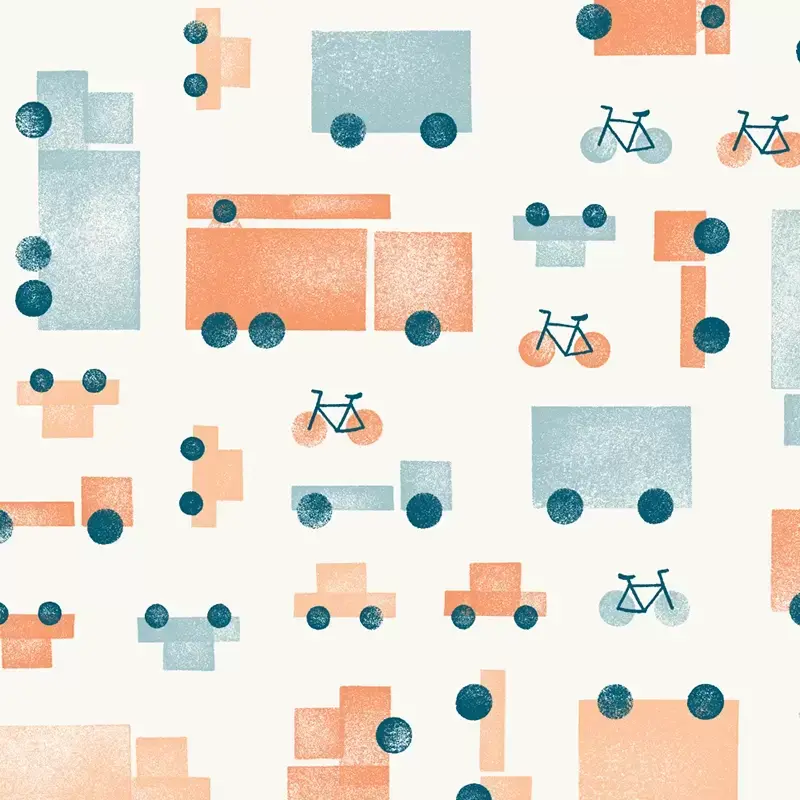 Gridlock pattern in cream