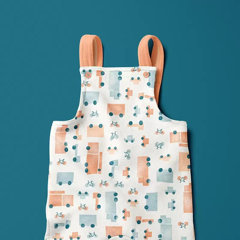 Gridlock cream dungaree
