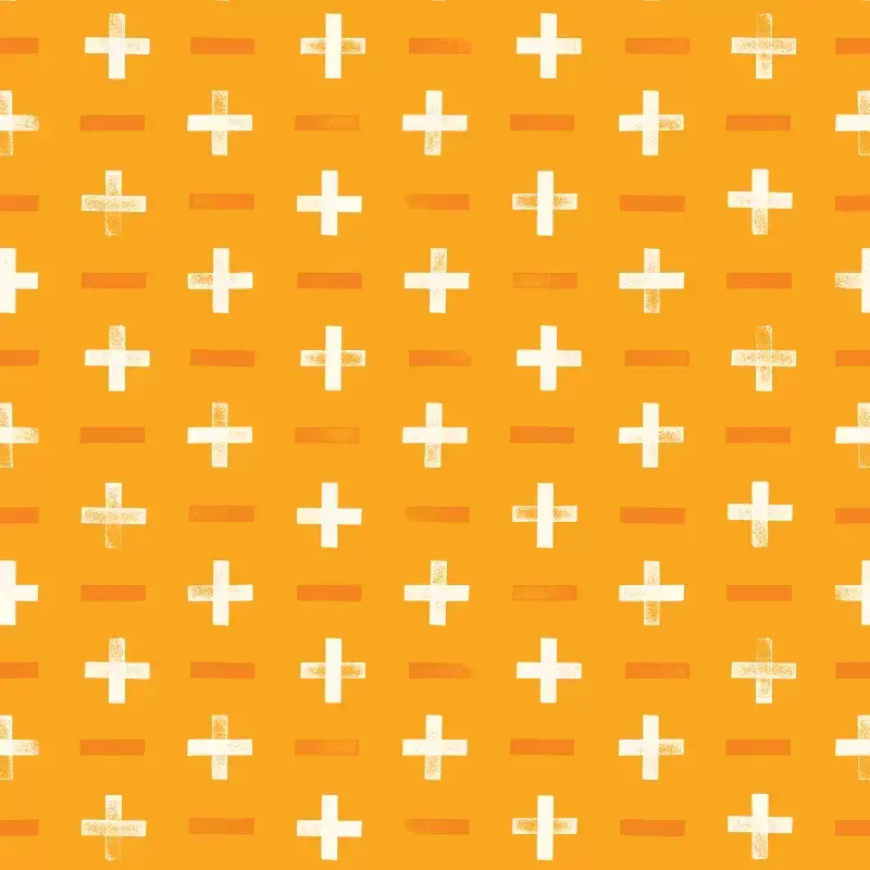 Plus Minus pattern in orange