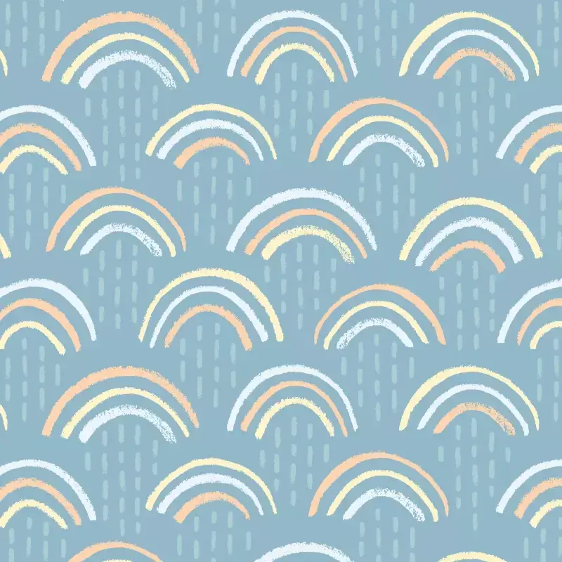 Rainbows pattern in pastel 