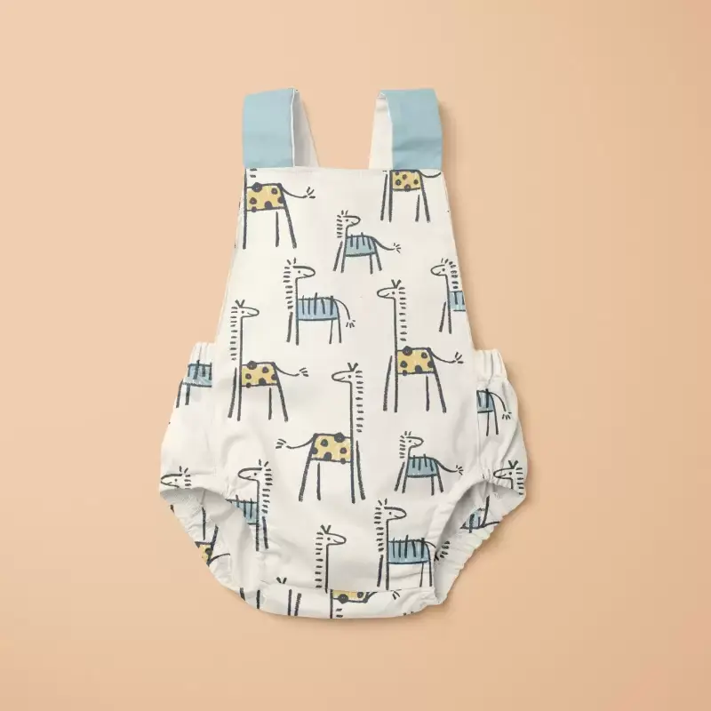 Giraffe Zebra romper in cream