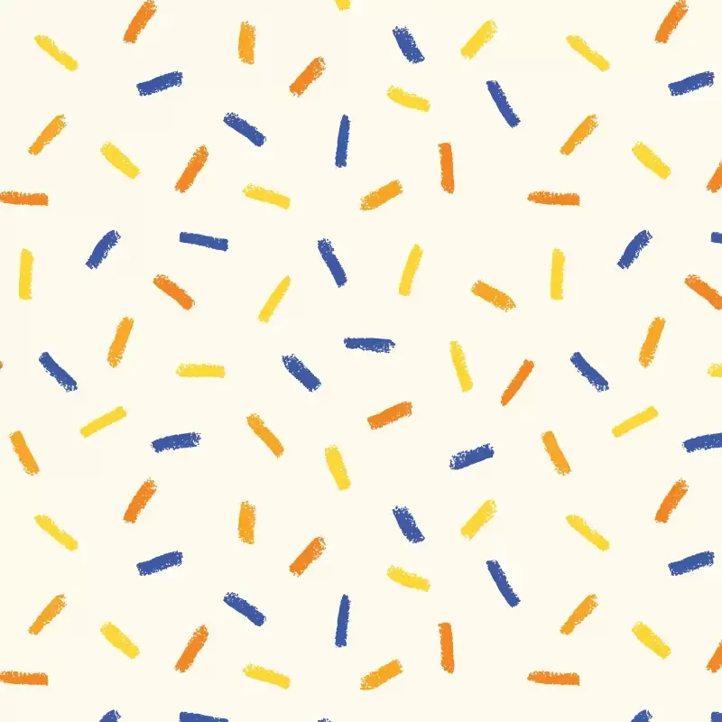 Crayon sprinkles pattern in cream