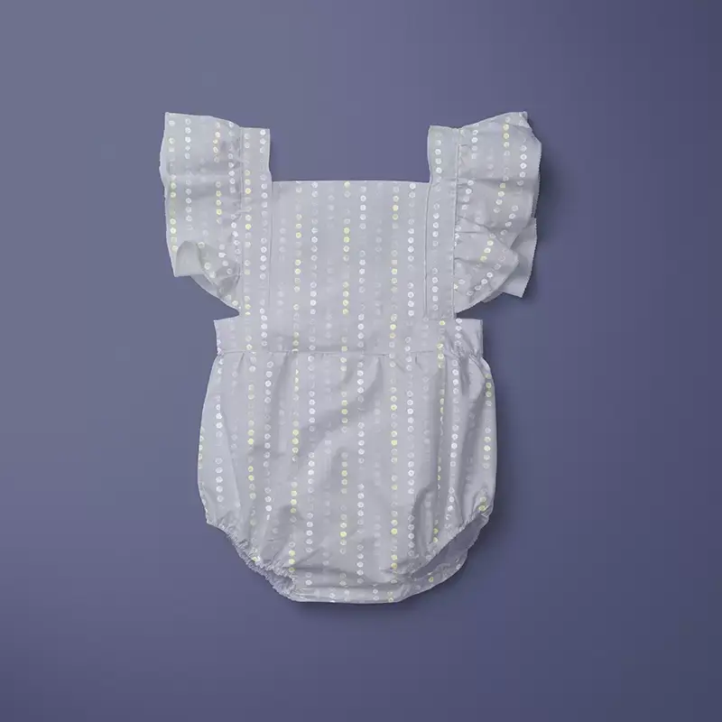 Streetlights grey frilled romper