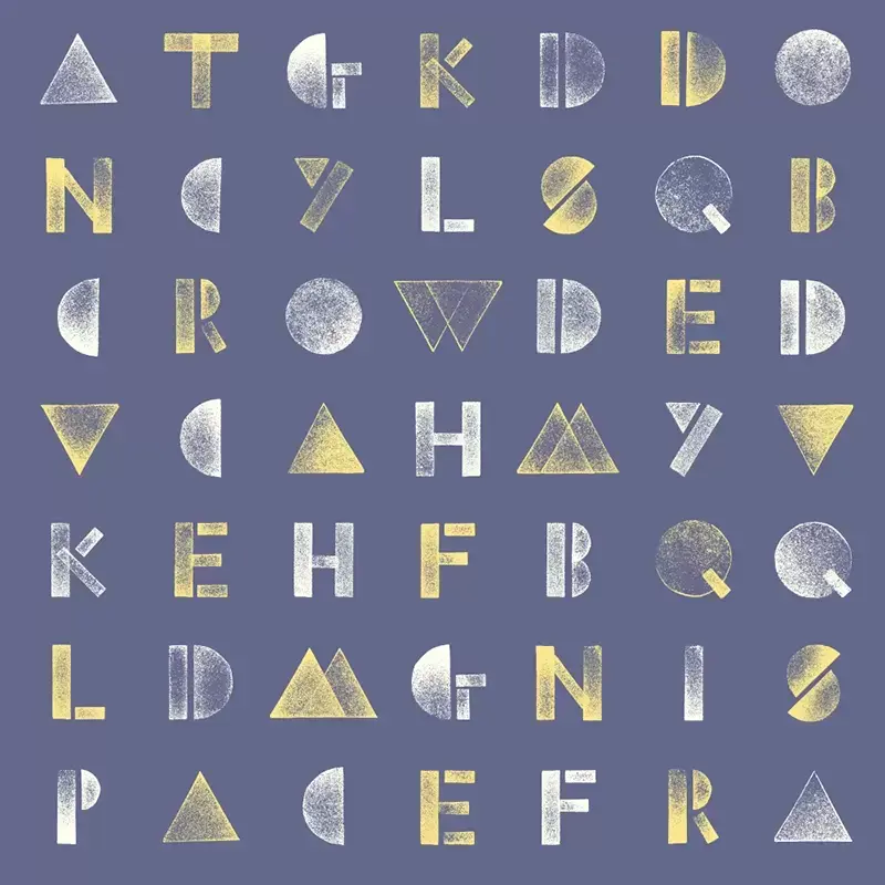 Wordsearch pattern in deep purple