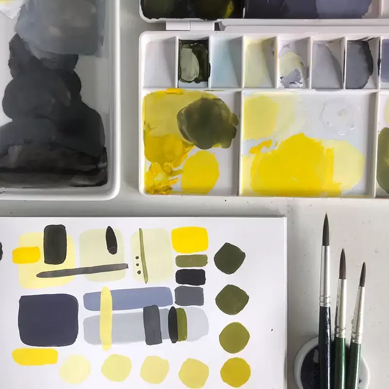 Yellow and purple colour exercise